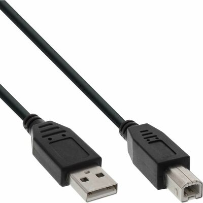 Kábel USB 2.0 A-B M/M 0.3m, High Speed, čierny