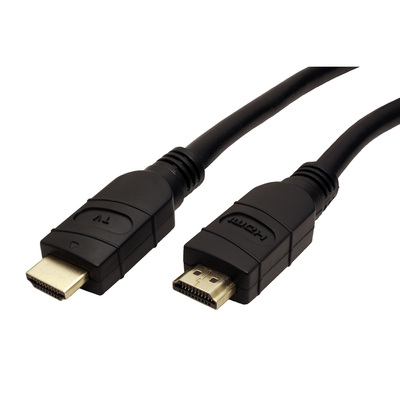 Kábel HDMI M/M 10m, High Speed+Eth, 4K@60Hz, HDMI 2.0, 18G, G, čierny, jednosmerný, aktívny