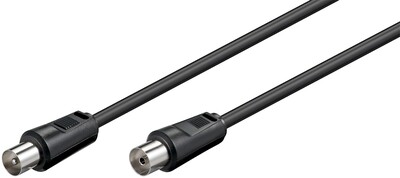 Kábel anténny, koax TV M/F predlžovací 5m, 75 Ohm, <70dB, 2x tienený, CCS, čierny