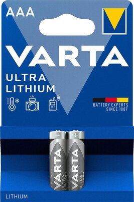 Baterka VARTA Ultra Lítiová AAA (2ks) 1.5V (FR03 6103) 2BL