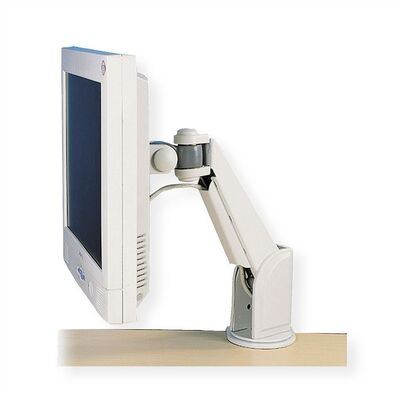 Držiak pre monitor na stenu/stôl, úchyt o dosku, pneumatický, max 10kg rameno 250mm VESA 75/100 sivý