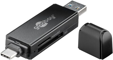 Čítačka USB 3.0 (Konektor USB A / Typ C), 2 sloty pre karty (MicroSD, SDHC), čierna
