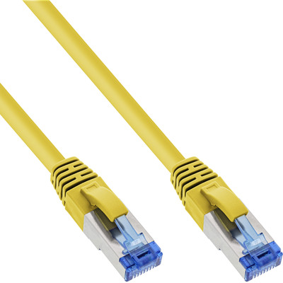 S/FTP (PiMF) Patchkábel LSOH 0.3m cat.6a, žltý, Cu