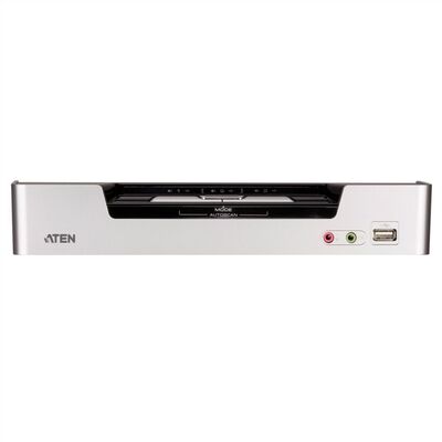 KVM switch/prepínač, Dual-View, 2PC, DVI-I, USB, HotKeys, OSD