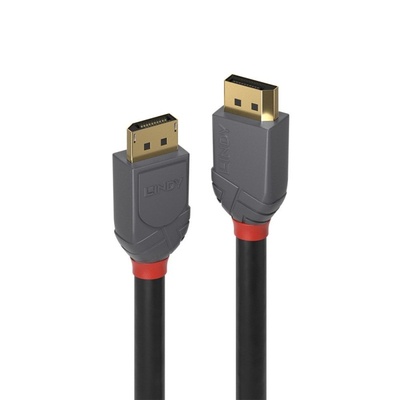 Kábel DisplayPort M/M 1m, 8K@60Hz, DP v1.4, 32.4Gbit/s, čierny, pozl.konektor, Anthra Line