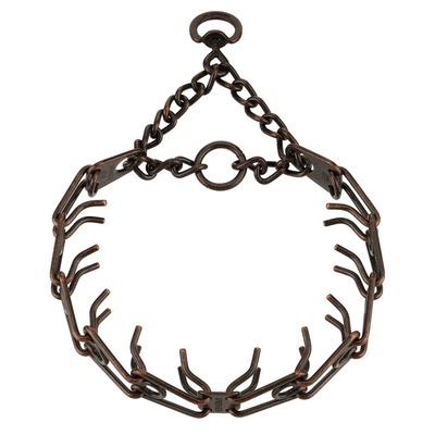 Obojok ostnatý sťahovací ULTRA-PLUS 4mm/63cm, obratlík, obmedzovač, nerezová oceľ, hnedý, HS