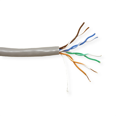UTP drôt PVC 300m cat.5e, CPR Eca, AWG24, 100Mhz, 1000Base-T, sivý, meď