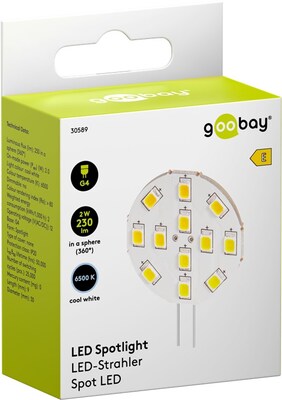 LED žiarovka G4 studená biela 190lm 140°