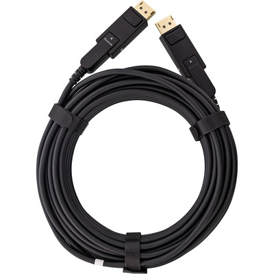 Kábel DisplayPort mini M/M 50m, 8K@60Hz, DP v1.4, 32.4Gbit/s, jednosmerný, optický, + adaptéry na DP