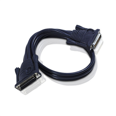 Kábel pre KVM prepínače DB25 - DB25 M/F 15m, Daisy Chain, čierny