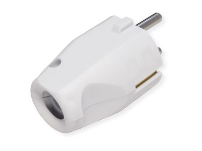Konektor elektrikársky vidlica 230V biely HQ CEE7/7