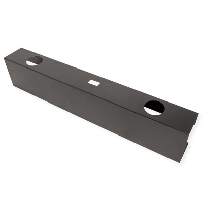 Káblový organizér, žľab na káble pod stôl, oceľ, 600x114x76mm (DxHxV), čierny