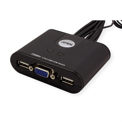 KVM switch/prepínač 2PC, VGA, USB, star