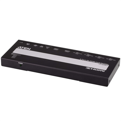 Predĺženie HDMI cez TP do 40m, Video distribútor/splitter 1IN/4OUT (4K@60Hz), IR, čierny