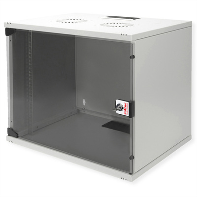 19" Rack na stenu 7U, sivý, 370x540x400 mm (HxWxD), RAL 7035, BASIC