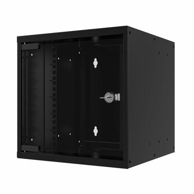 10" Rack na stenu 6U, čierny, 304x312x300 mm (HxWxD), RAL 9005