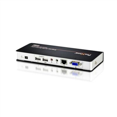 Predĺženie KVM cez TP do 300m, VGA, USB, RS-232, Audio (3.5mm jack), Dual Remote (lokálne ovládanie)