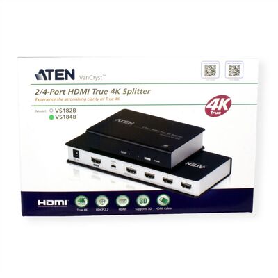 Video distribútor/splitter HDMI 1IN/4OUT UHD 4K@30Hz, čierny