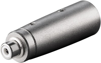 Adaptér XLR/Cinch (RCA) M/F, kovový, priamy