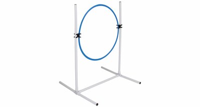 Agility prekážka KRUH JUMP CIRCLE, pre menšie a stredne veľké psy, 100/60/15cm, odolný plast, biela§