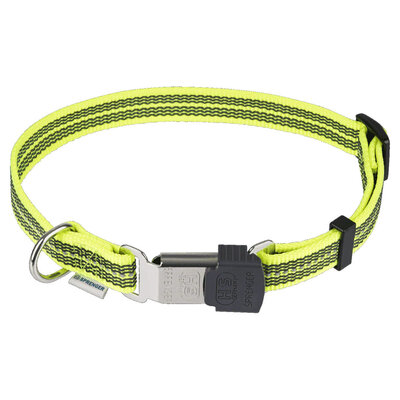 Obojok pogumovaný nastaviteľný 1.9cm/40-55cm, ClicLock, reflexný žltý, HS