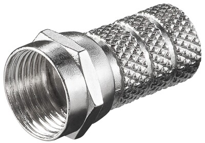 Konektor F satelitný samec ø5.2mm/3.1mm, dĺžka 20mm, Zn-Ni, 10ks/bal