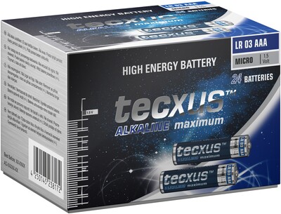 Batéria Tecxus Alkalická AAA (24ks) 1.5V (LR03) XXL-Pack 24BL