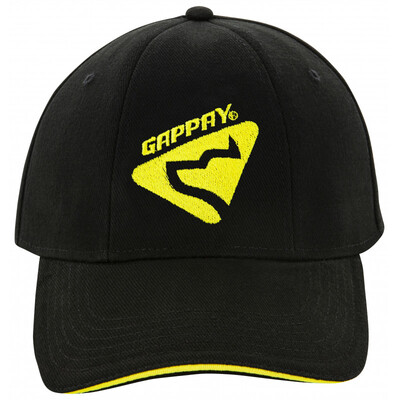 Šiltovka čierna s logom GAPPAY, čierna+biela