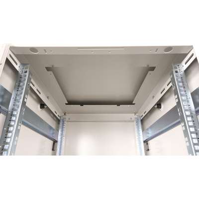 19" Rack na podlahu 16U, 898x600x800mm (HxWxD), PRO, sklenené dvere, sivý