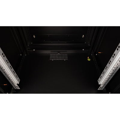 19" Rack na stenu 12U, čierny, 640x600x600mm (HxWxD), RAL9005, PRO, otočný (2-dielny)