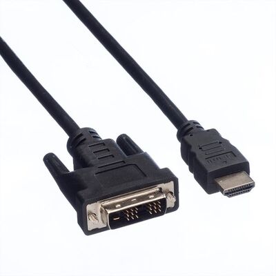 Kábel DVI-D/HDMI M/M 1.5m, Single-Link, 1920x1080@60Hz, čierny