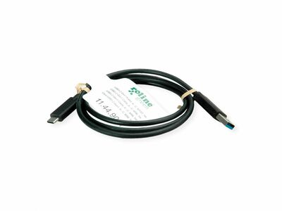 Kábel USB 3.2 Gen 1, AM/CM Typ C 1m, 5Gbps, čierny, TPE, Eko balenie