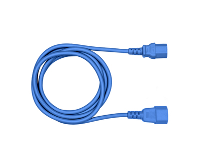 Kábel sieťový 230V predlžovací, C13 - C14, 5m, 1.00mm2, 10A, modrý