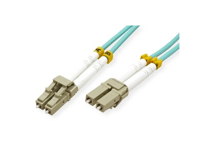Fiber kábel LC-LC, 2m Duplex OM3(50/125µm), LSOH, 2.8mm, tyrkysový