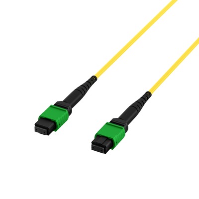 Fiber kábel MPO/APC-MPO/APC, 2m  OS2(9/125µm), LSOH, 3mm, žltý, Typ-B