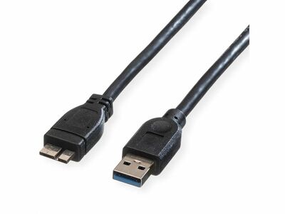Kábel USB 3.2 Gen 1, A-MICRO-A(3.0) M/M 2m, 5Gbps, čierny