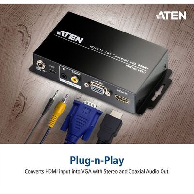 Adaptér HDMI na VGA so scalerom