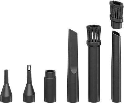 Bezdrôtový mini vysávač Superior, 120W, 7 trysiek a 3 kefky na čistenie kancelárskych potrieb a auta