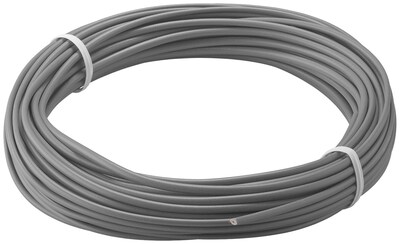 Kábel medený izolovaný 10m, 1x0.14mm, sivý