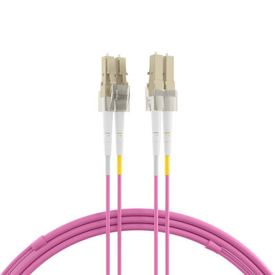 Fiber kábel LC-LC, 1.5m Duplex OM4(50/125µm), LSOH, 2mm, fialový