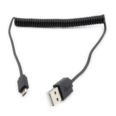 Kábel USB 2.0 A/MICRO-B M/M 1m, High Speed, čierny, krútený