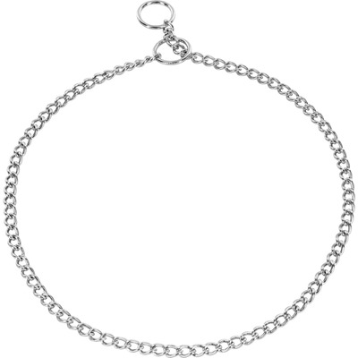 Obojok retiazkový sťahovací 1.35mm/25cm, malé oko, chrómovaná oceľ, HS