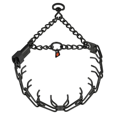Obojok ostnatý ULTRA-PLUS 2.25mm/43cm, ClicLock, obratlík, nerezová oceľ, čierny, HS