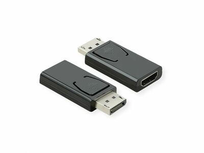 Adaptér DisplayPort/HDMI M/F, 2K@60Hz (DP 1.2, HDMI 1.4), priamy, čierny