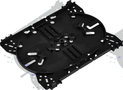 Optická kazet / držiak na 2x12 spojov / zvarov, čierny, bez krytu (kryt 53100.110)