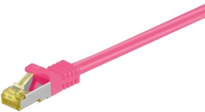 S/FTP (PiMF) Patchkábel LSOH 0.25m cat.7, magenta, Cu