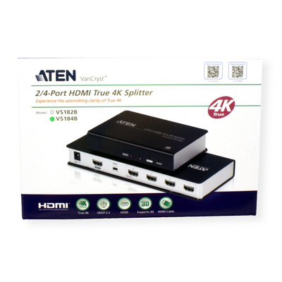 Video distribútor/splitter HDMI 1IN/4OUT UHD 4K@30Hz, čierny