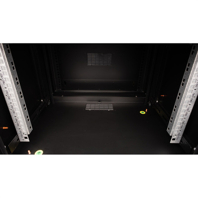 19" Rack na stenu 7U, čierny, 418x600x600mm (HxWxD), RAL9005, PRO, otočný (2-dielny)