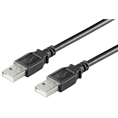 Kábel USB 2.0 A-A M/M 1.8m, High Speed, čierny LC