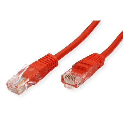 UTP Patchkábel 0.5m cat.5e, červený, Cu